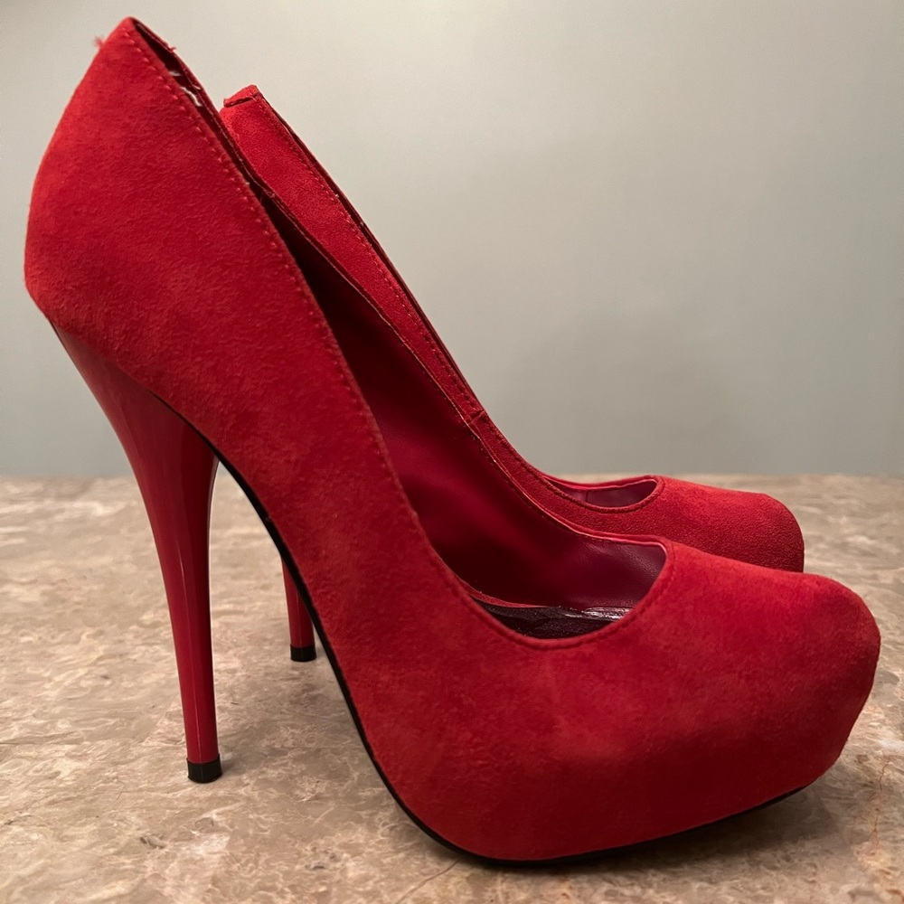 Pleaser Gorgeous 20 suede platform pump 7